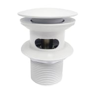 Донный клапан WasserKRAFT A153 Push-up с переливом, белый Soft-touch — миниатюра 1