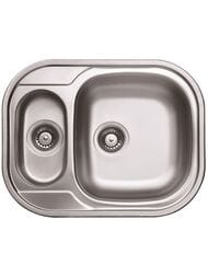 Мойка врезная Ukinox Galant 620х480 полированная 0,8 мм, слив 3 1/2, GAP620.480 -GT8K 1R