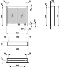 ���� ���������� LAUFEN Frame25 4.0855.3.900.144.1 (800�750�150) � ����������, ������ ����, ��������� �����������