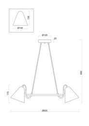 Люстра Freya Falke (Фок) FR8001PL-05WG, IP20,белый