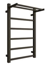Полотенцесушитель электрический STOUT Jazz quadro 80х50 черный матовый с полкой SHQ-J2QQ-F08050