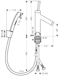 ��������� Axor Starck 10300 ��� �����������, � ������������� �����, ����