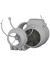 Вентилятор ERA PRO TYPHOON D125 канальный 355 м3/ч, 39 дБ, осевой, 2 скор., серый, TYPHOON 125 2SP