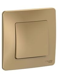 Выключатель Systeme Electric BLANCA скрыт.установки 1-клавишный cх.1, 10A, 250B, титан BLNVS010104