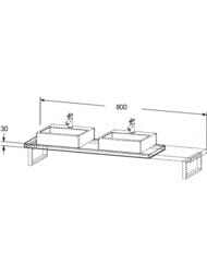 ���������� Duravit L-Cube 800�550�30 1 �����, ����� ������ LC106C02222