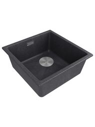 Мойка LUMI 45UNI-SKEW, IT-GRANIT, LU45SK-DG, графит, 455х440, Paulmark