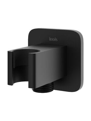 Выход для шланга IDDIS Slide с держателем для лейки, латунь, цвет: черный матовый SLI60BBi62