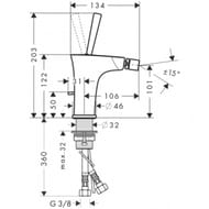 ��������� Hansgrohe PuraVida 15270400 ��� ����, �������������, ����. ����� 134��, ����/�����