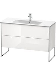 Тумба под раковину Duravit XSquare 1210х592х478 напольная, 2 ящика, белый глянец XS444802222