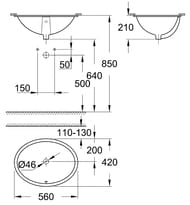 ���������� Grohe Bau Ceramic Universal 39423000 ������������ (560�210�420)