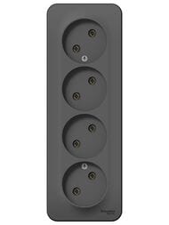 Розетка Systeme Electric BLANCA четырехпостовая, без заземл., без шторок, 16А 250В антр. BLNRA000416