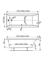 ����� ��������� VAGNERPLAST VERONELA 150 (1500�700�450) �������������, ����� VPBA157VEA2X-04