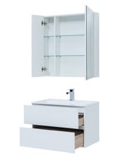 Зеркало-шкаф Aquanet Алвита 80 (800х850х172) 2 дверцы, без подсветки, белый 235342
