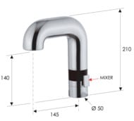 Смеситель сенсорный для раковины Remer Sensor SE14, хром — миниатюра 2