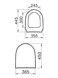 Сиденье Vitra Sento для унитаза, дюропласт, плавное закрывание, съемное 86-003-009