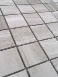 Мозаика из натурального камня LeeDo Pietrine 7 Travertino Silver POL 48х48 (305х305х7) серая (шт)