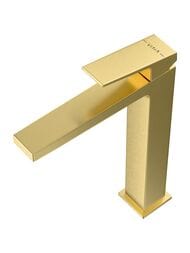 Смеситель для раковины Vitra Minimax Square однозахватный, золото браш. A4372425EXP