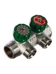 Коллектор регулируемый FAR 1"ВН на 2 отвода 3/4"Н, соед.eurokonus, FK 3821 134