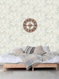 Обои виниловые на флизелине Grandeco Flora (1,06х10,05) листья, серые R118115 (рул.)