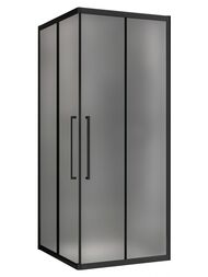 Душевой уголок ABBER Schwarzer Diamant AG02100BMH (1000х1000х1950) квадрат, ст. 6мм матовое/черный