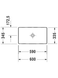 �������� Duravit DuraSquare 600�345 ������., ��� ������� ��� ���������, ��� �������� 2355600000