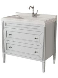 Тумба под раковину Caprigo Альбион Промо 90 grey 930х885х475 2 ящика 33320-В077