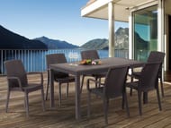 Стол B:RATTAN HOUSTON (150x90x74), коричневый