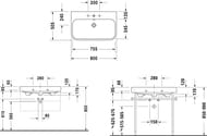 ���������� Duravit Happy D.2 800�505�170 ����., ��������� ��� ���������, ������� 2318800027
