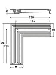 Соединительный элeмeнт угловой Viega Advantix Vario 290х290 для двух лотков мод.4965.14, 708924