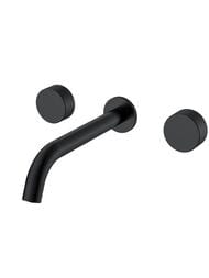 Смеситель Boheme Stick 152-2-B.4 для раковины, встраиваемый, двухзахватный, ручки:spirale, черный