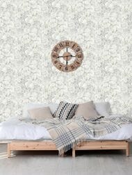 Обои виниловые на флизелине Grandeco Flora (1,06х10,05) листья, серые R118113 (рул.)