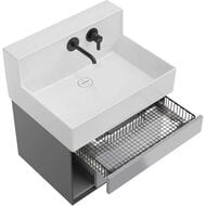 Тумба под раковину KERAMA MARAZZI TECNOLOGICA Tecnologica M подвесная с ящиками, 615х460х415, серый LO.M.65\GRAY