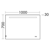 Зеркало Burgbad Fiumo 1000х700х30 LED, USB, сенсор, подогрев SIIX100
