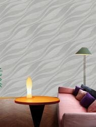 Обои виниловые на флизелине Rasch Sky Lounge (1,06х10,05) орнамент волна, серые 978056  (рул.)
