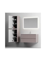 Шкаф-пенал SANCOS Snob T (350х350х1650) подвесной, две дверцы, Doha Soft PSNT35SM