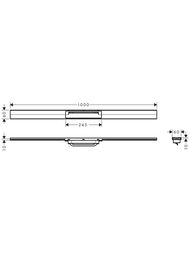 Hansgrohe RainDrain Flex Внешняя часть слива для душа 100см, цвет матовый белый 56046700
