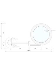 Зеркало косметическое Decor Walther BS 16 TOUCH d.19,5см, подсветка, 5х, цвет: хром 0121400