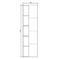 Шкаф-колонна COMFORTY Турин-45 (450х1600х320) подвесной, дуб бежевый 00004136455