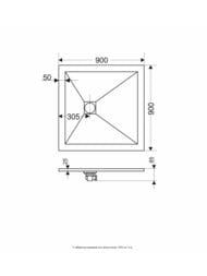 Душевой поддон RGW ST-0099Be (900х900х25) квадратный, иск. камень, бежевый 16152099-03 — изображение 4