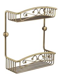 Migliore Complementi Полка-решетка двойная 25x10x30 см бронза ML.COM-50.602.BR