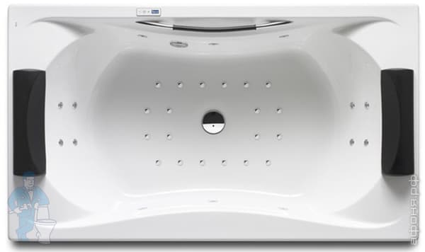 Ванна акриловая Roca BECOOL 190х110 прямоугольная, гидро-аэромассажная ...