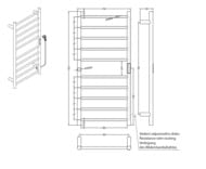 Электрический полотенцесушитель Bemeta 704151041, 450x960 мм, 130W, хром
