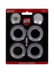 Присоединительный набор 3/4" для радиаторов Royal Thermo RT3/4S серебристый