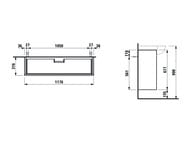 ����� ��� �������� Laufen NEW CLASSIC 406052 (1176�316�677) 2 �����, ����� ������