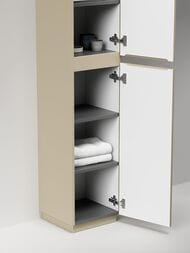 Шкаф-пенал SANCOS Folk Floor PFL35FCP 350х350х1880 напольный, 2 дверцы, цвет: Капучино