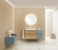Тумба с раковиной Burgbad Lin20 830х622х495 подвесная, 2 ящика, дуб кашемир SGHF083F5355 — изображение 2