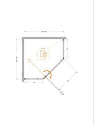 ������� ������ CEZARES PLANE 900x900x1950 PLANE-P-1-90-C-CR ������ ����������/������� ����