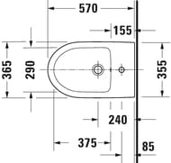 ���� ��������� Duravit No.1 370�570��, �����, ��������� ��� ��������� 22961000002