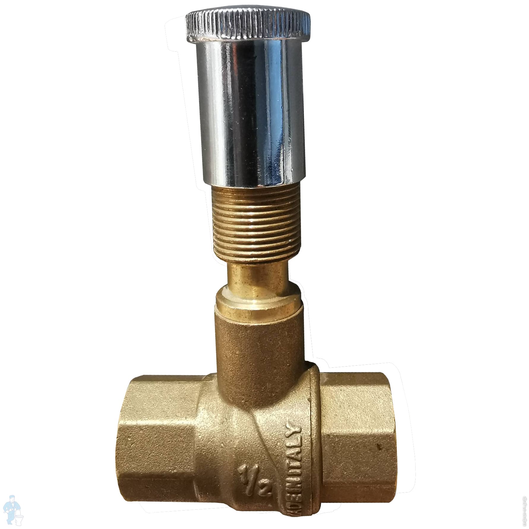 *Кран шаровый с ручкой под штукатурку 1/2\" | Афоня.рф, цена 985 руб.