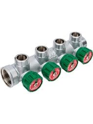 Коллектор регулируемый FAR 1"ВН на 4 отвода 3/4"EU, с вставкой под плоское уплот., FK 3824 134UN — изображение 2
